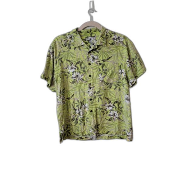 Joe Benbasset Other - Caribbean Joe Green Floral Button Up Shirt Size L